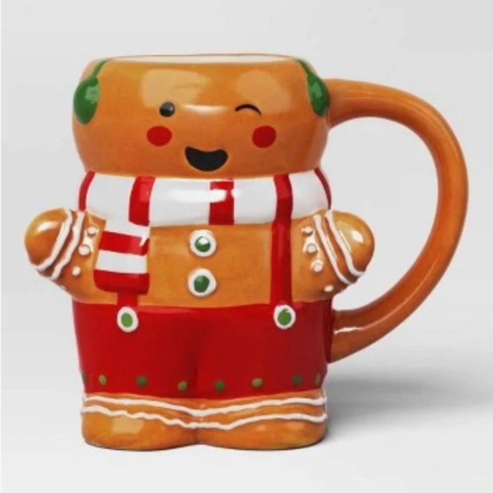 Target Wondershop Winter Christmas 2024 Gingerbread Man Mug Cocoa Coffee 9 oz